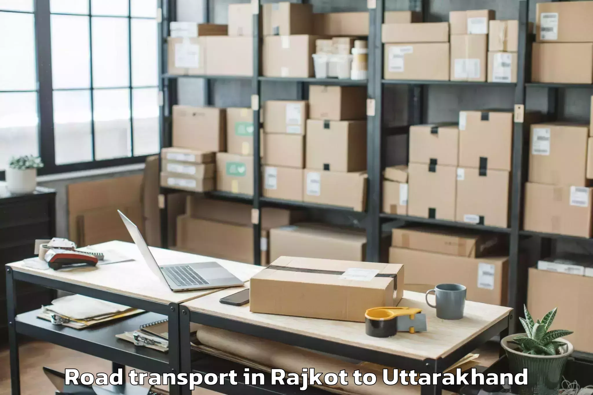 Top Rajkot to Gairsain Road Transport Available